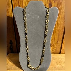 Marzia Long Gold Tone Chain Necklace